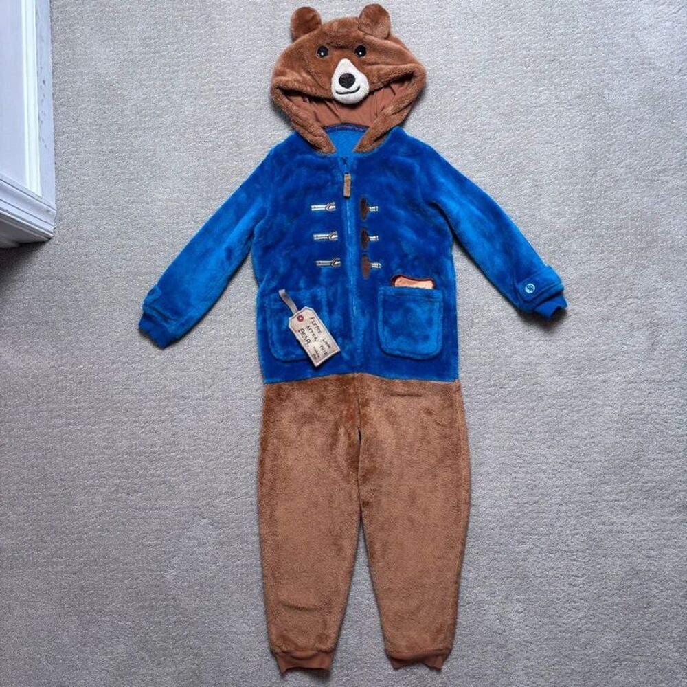 M&S Kids Paddington Bear Costume Fleece Onesie Size 4-5 years Halloween